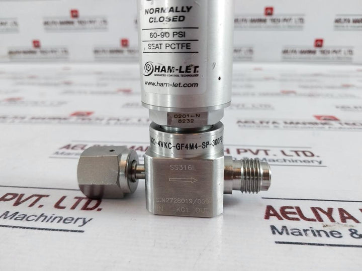 Ham-let Ucv Hm20-4Vkc-gf4M4-sp-300Psi Pneumatic Diaphragm Valve 60-90 Psi 1/8Npt