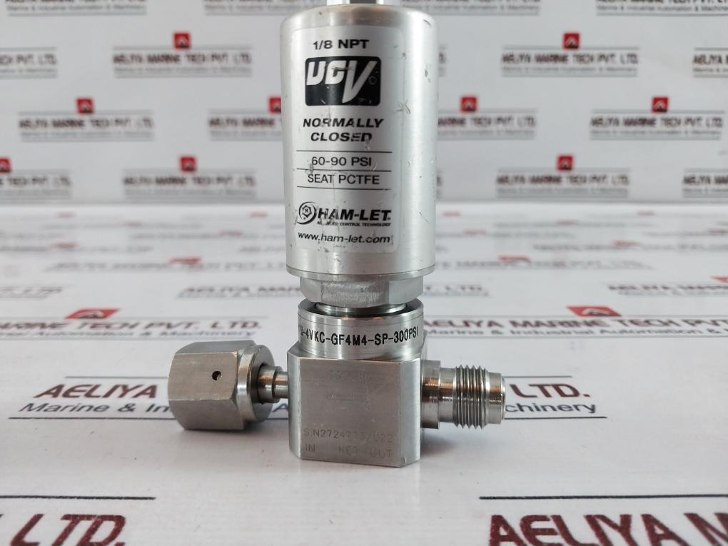Ham-let Ucv Hm20-4Vkc-gf4M4-sp-300Psi Pneumatic Diaphragm Valve 1/8Npt 60-90 Psi