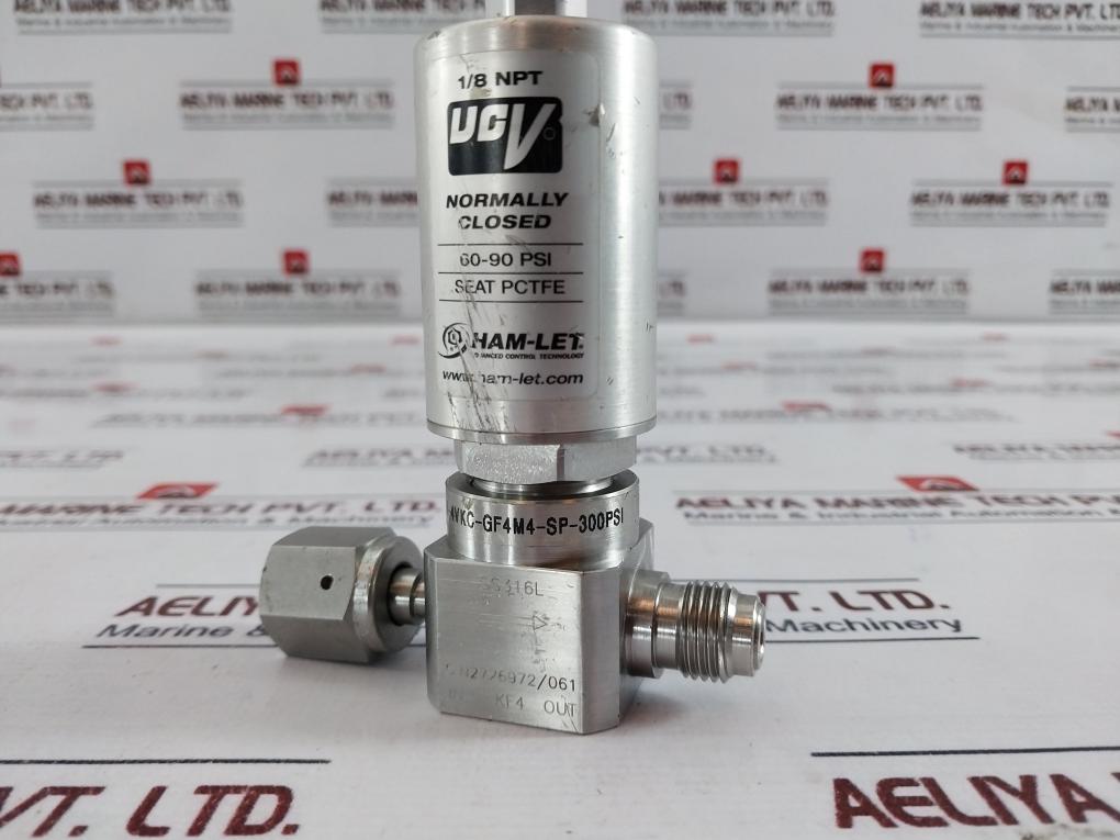 Ham-let Ucv Hm20-4Vkc-gf4M4-sp-300Psi Pneumatic Diaphragm Valve 60-90 Psi Ss316L