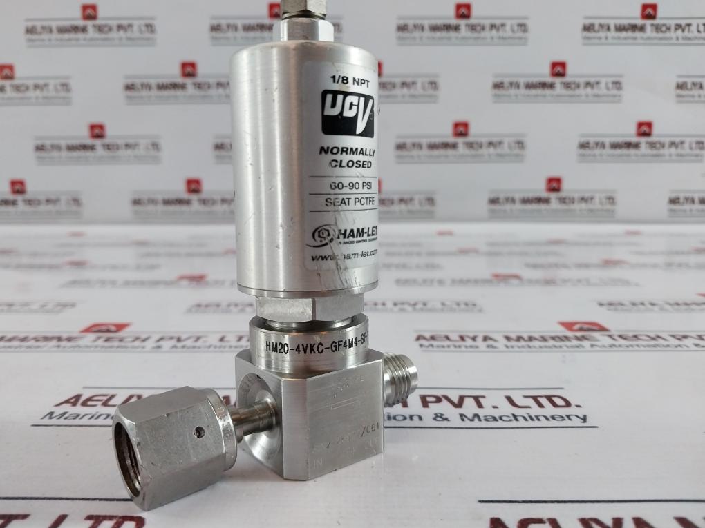 Ham-let Ucv Hm20-4Vkc-gf4M4-sp-300Psi Pneumatic Diaphragm Valve 60-90 Psi Ss316L