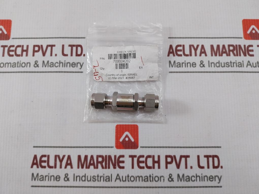 Ham-let H400Ssl6Mm 5Psi Check Valve 700004282