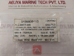 Hamworthy 20077-045 Mechanical Seal Xf 35mm Pac Seal Car/sic/vit Kit