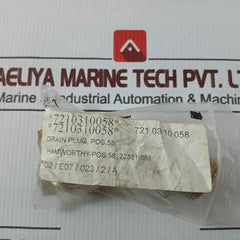 Hamworthy 22881-001 Drain Plug