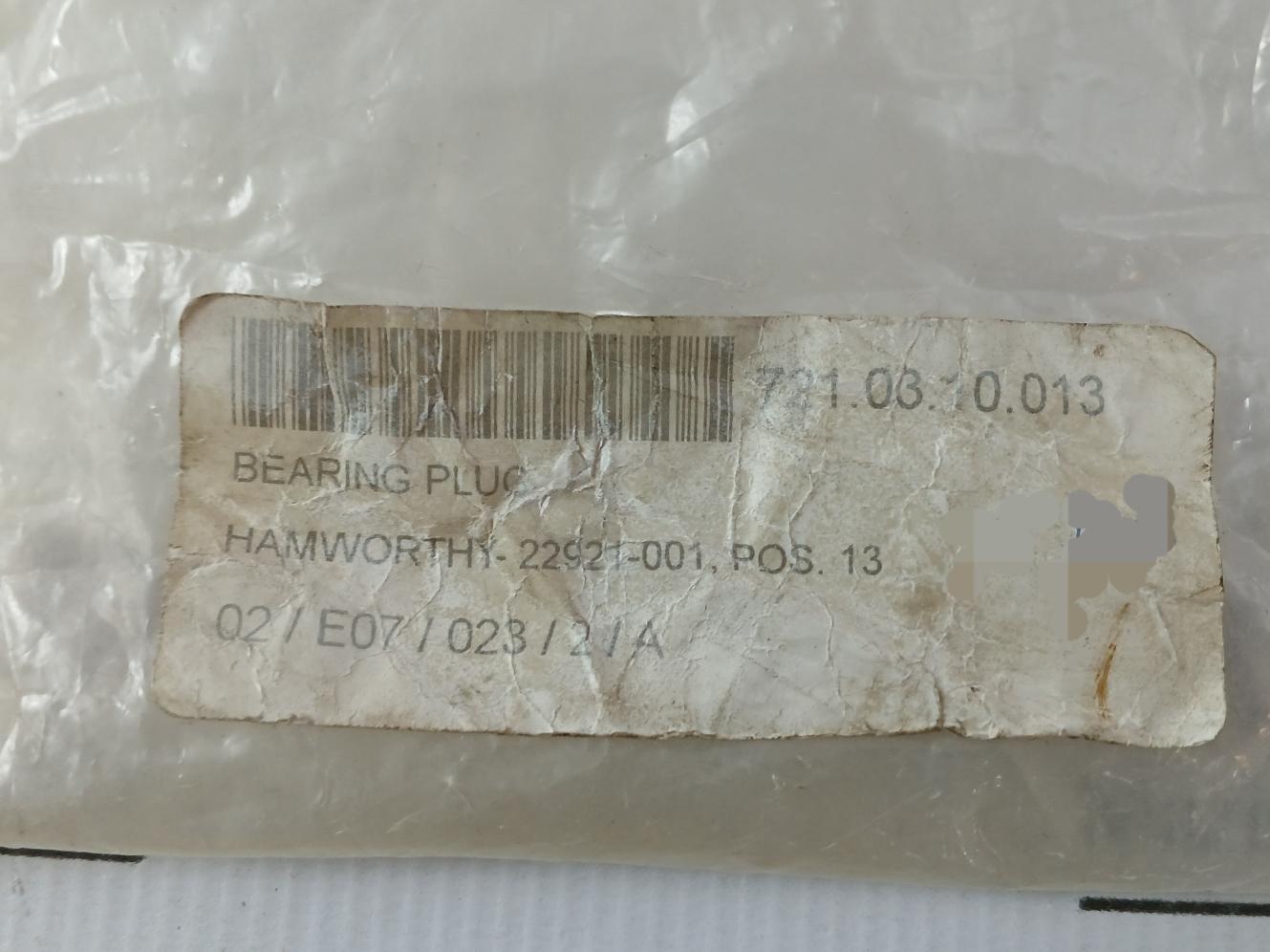 Hamworthy 22921-001 Bearing Plug