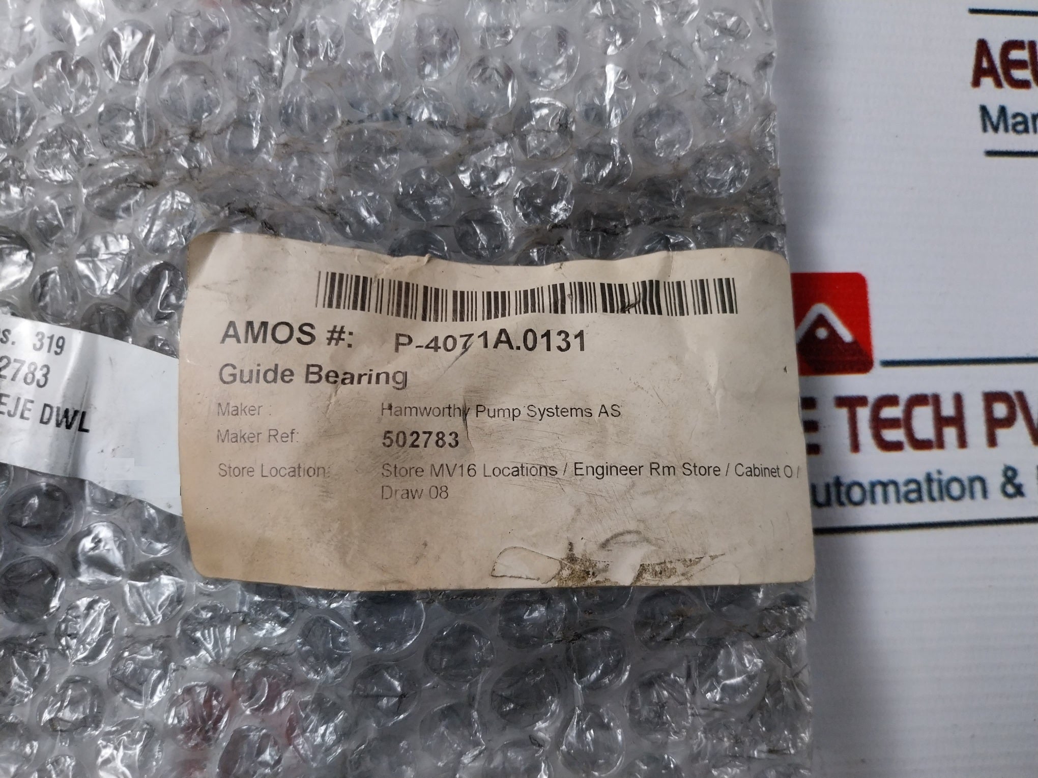 Hamworthy Fh42A Guide Bearing