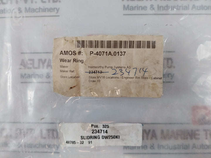 Hamworthy 234714 Wear Ring P-4071A.0137