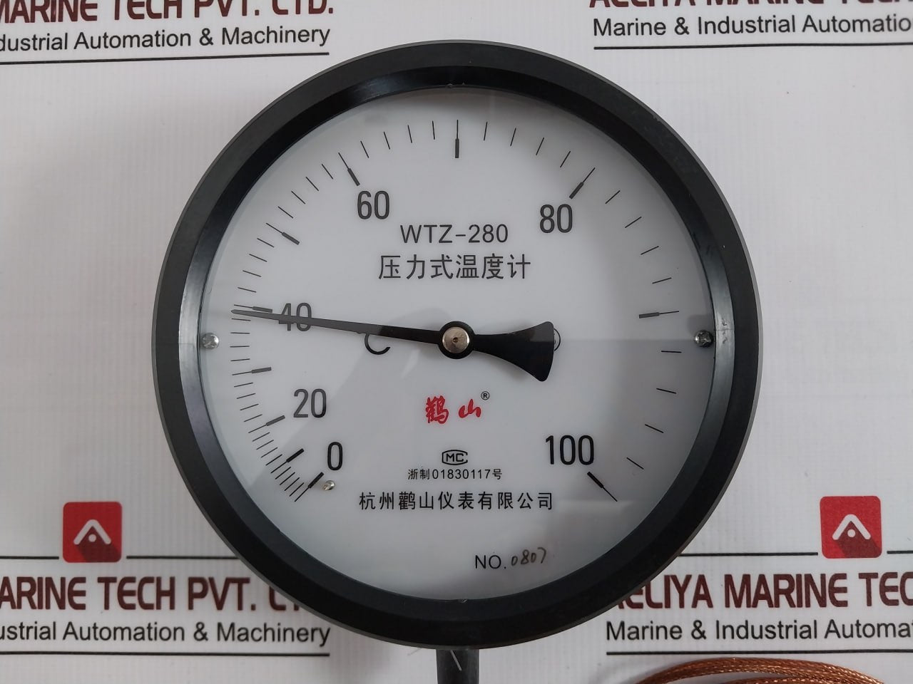 Hangzhou Guanshan Wtz-280 Pressure Indicating Thermometer With Tail 5M 150 Mm