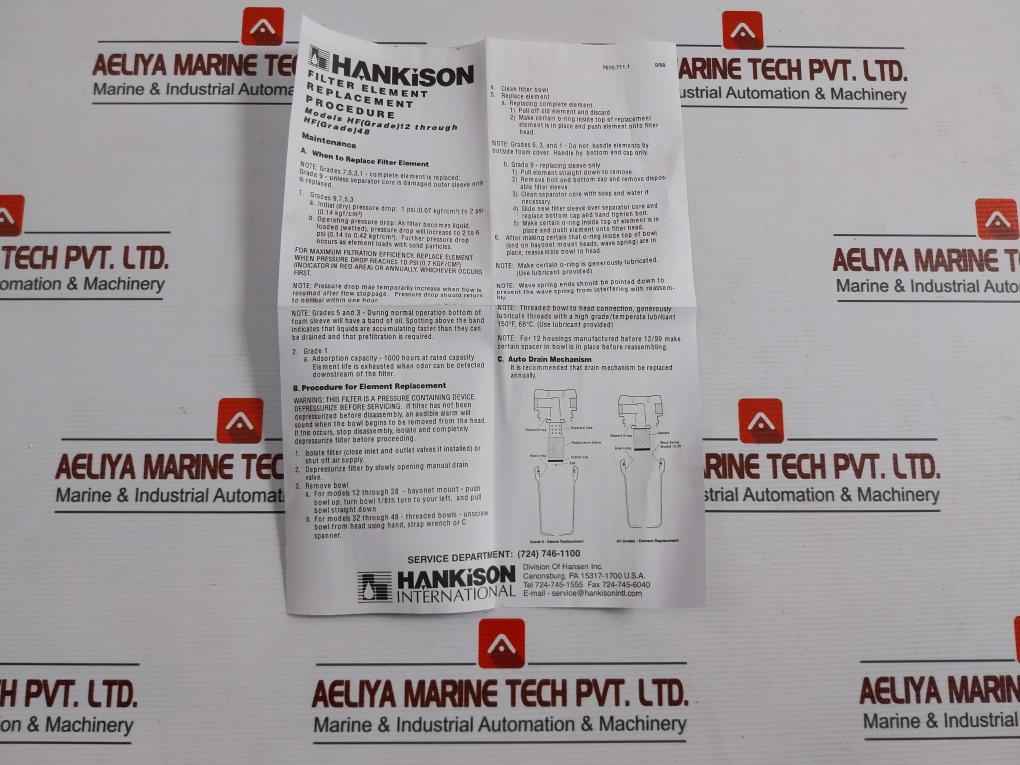 Hankison E9-28 Filter Element 3210857