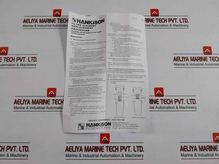 Hankison E9-28 Filter Element Hf Grade 12–48 3210857