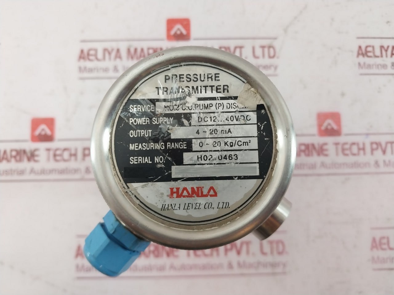 Hanla /Klay Instruments 8000-h-s-s-ex Pressure Transmitter 17-28 Vdc 20 Kg/Cm2