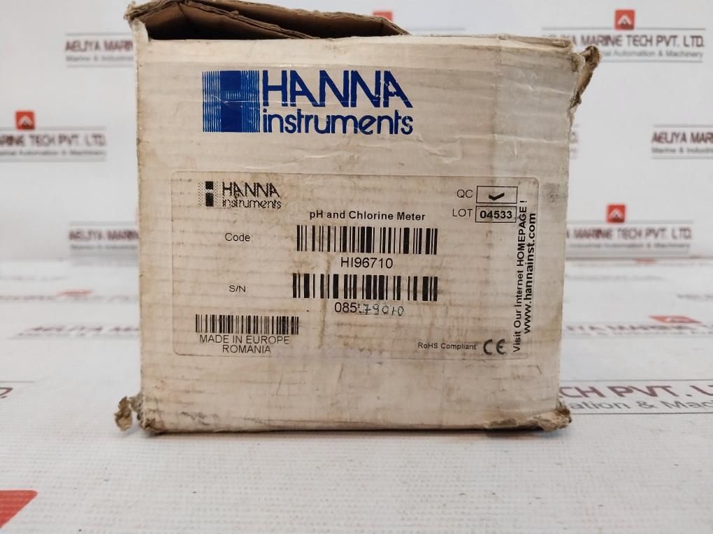 Hanna Instruments Hi 96710 Portable Ph And Chlorine Meter