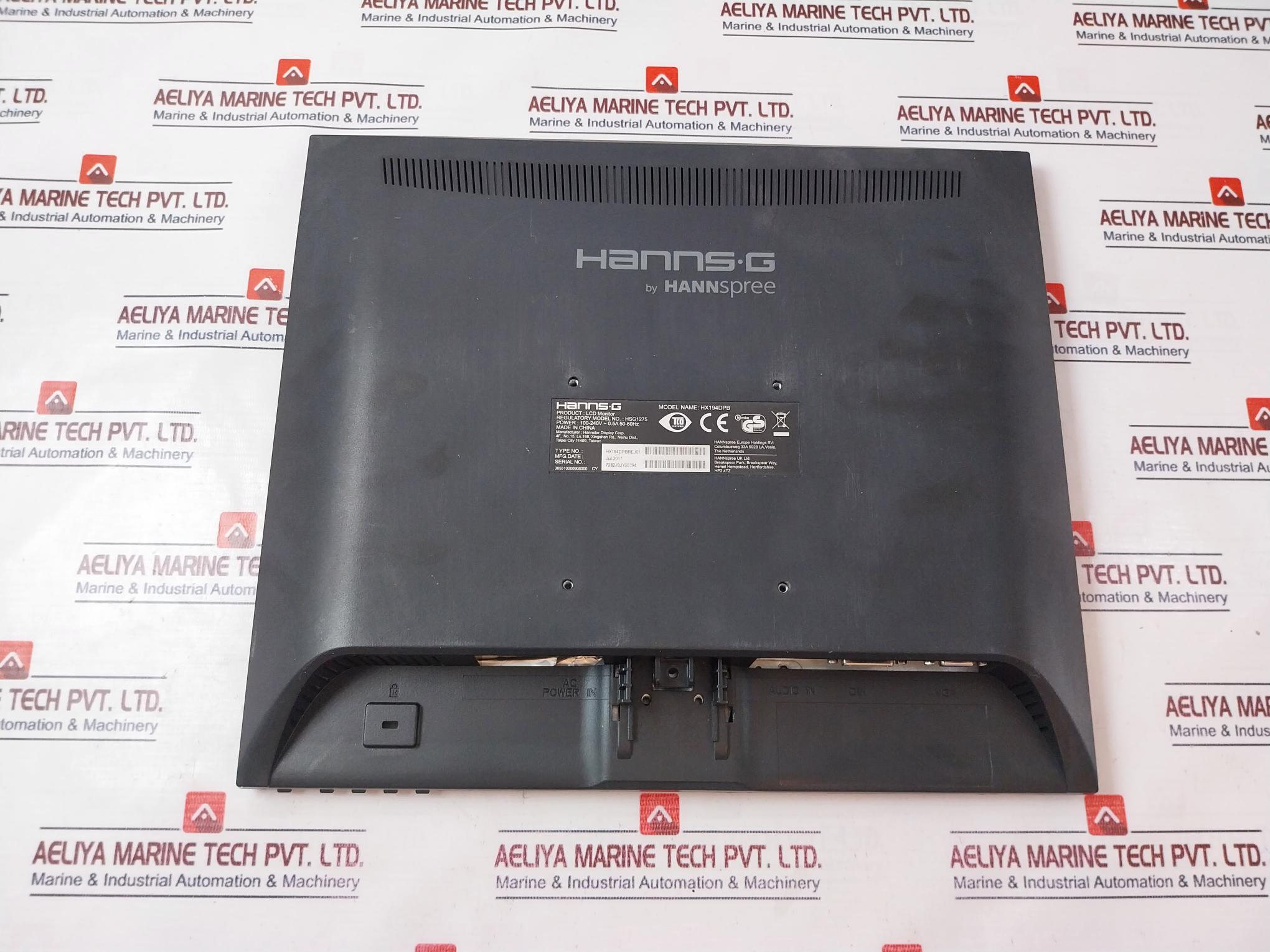 Hannstar HX194DPB LCD Monitor 100-240V~0.5A 50-60Hz