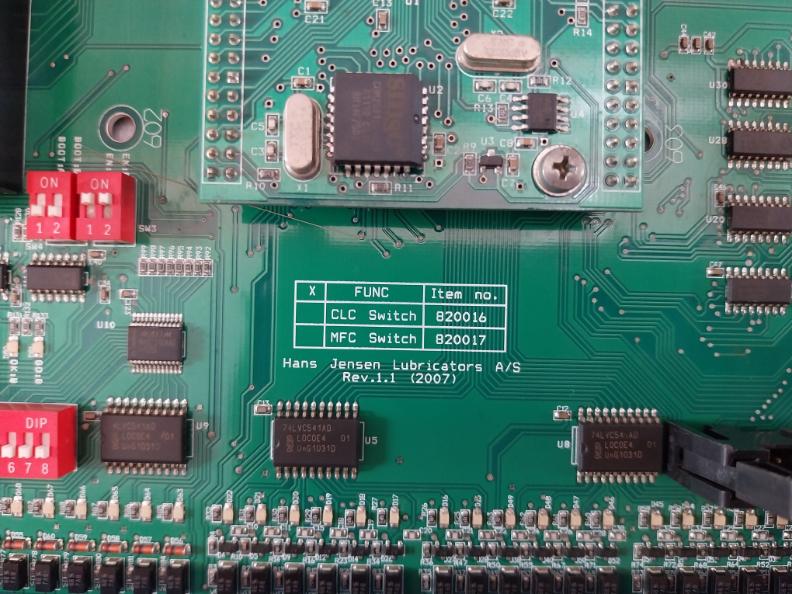 Hans Jensen Lubricators 820016 Printed Circuit Board Rev.1.1