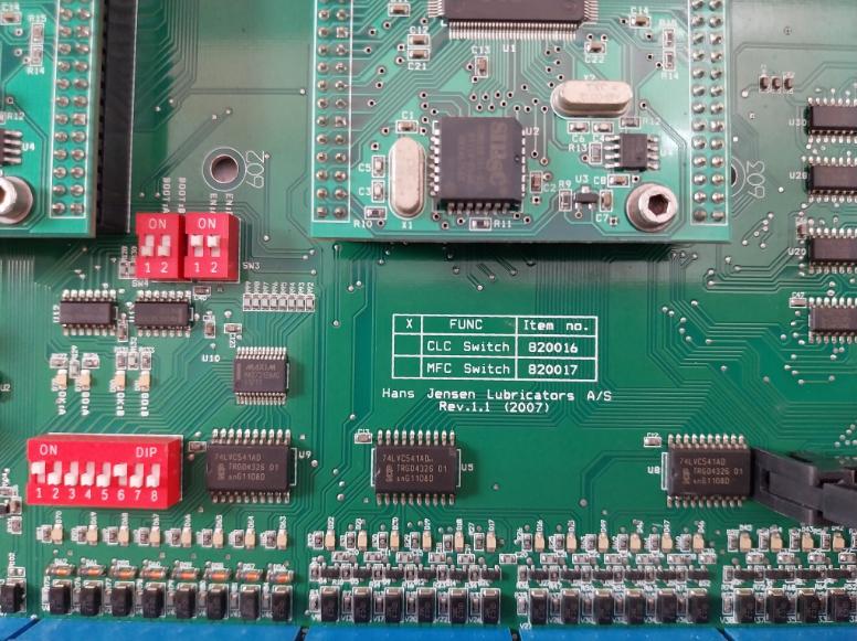 Hans Jensen Lubricators 820016 Printed Circuit Board Rev.1.1 Clc Switch