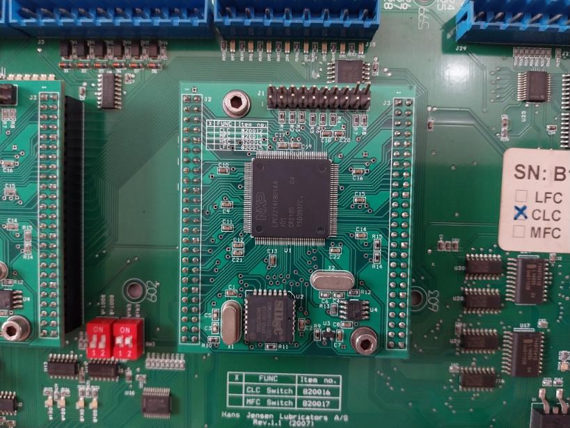 Hans Jensen Lubricators 820016 Printed Circuit Board Rev.1.1 Clc Switch