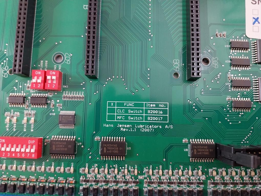 Hans Jensen Lubricators 820017 Printed Circuit Board Rev: 1.1