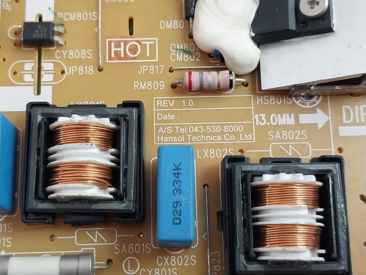 Hansol Technics L28S0_Dhs Dc Power Supply Pcb Board Bn44-00644D Rev:1.0 100-240V