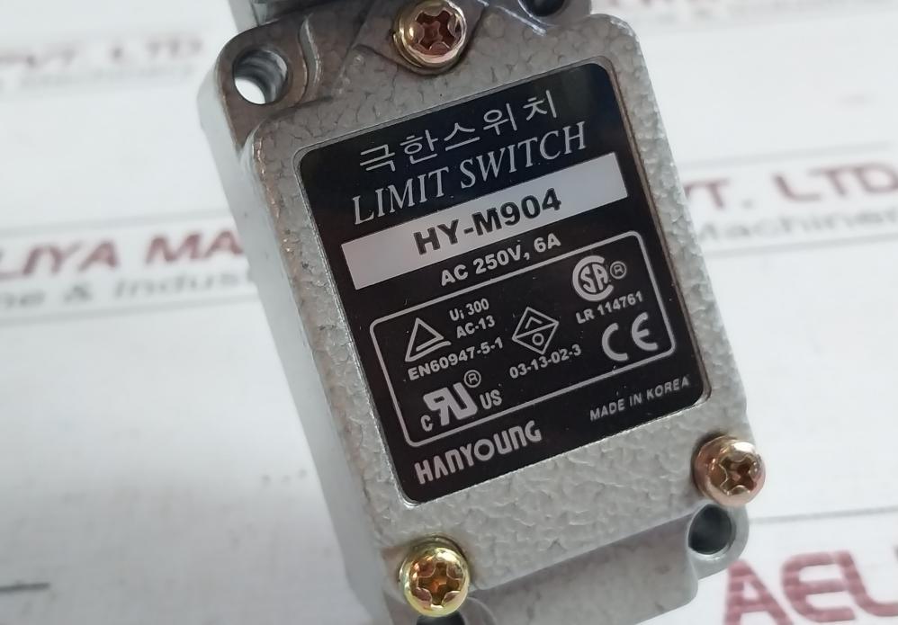 Hanyoung Hy-m904 Limit Switch Ac 250V 6A En60947-5-1