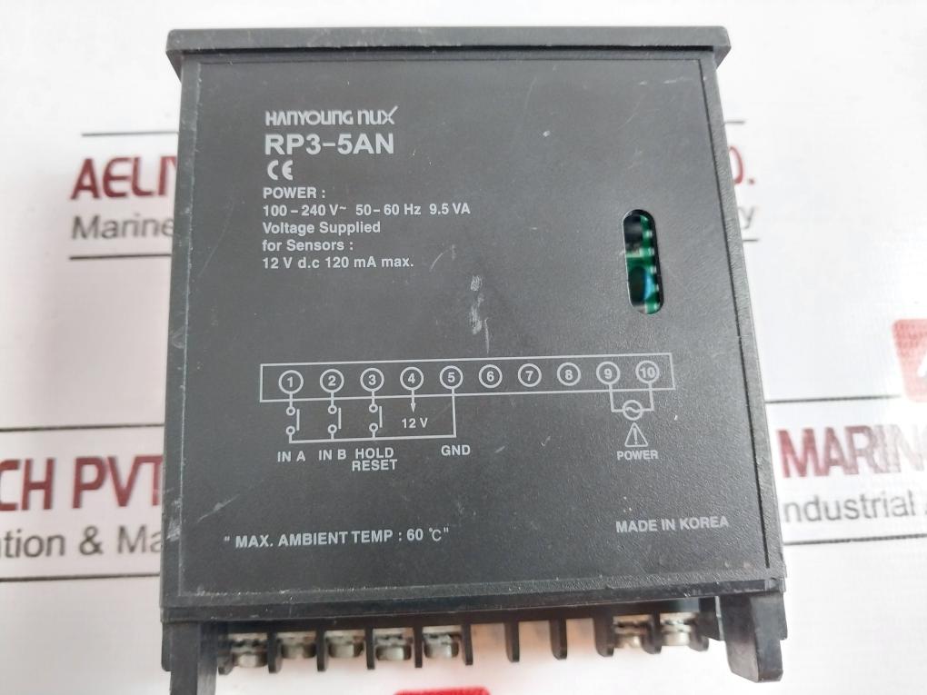 Hanyoung Nux Rp3-5An Pulse Meter, 0~99999 Rpm, 100-240V