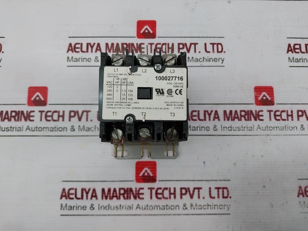 Hartland Controls Hcc-3Xt01Cy139 Contactor Coil 120Vac 50/60Hz 600V Max