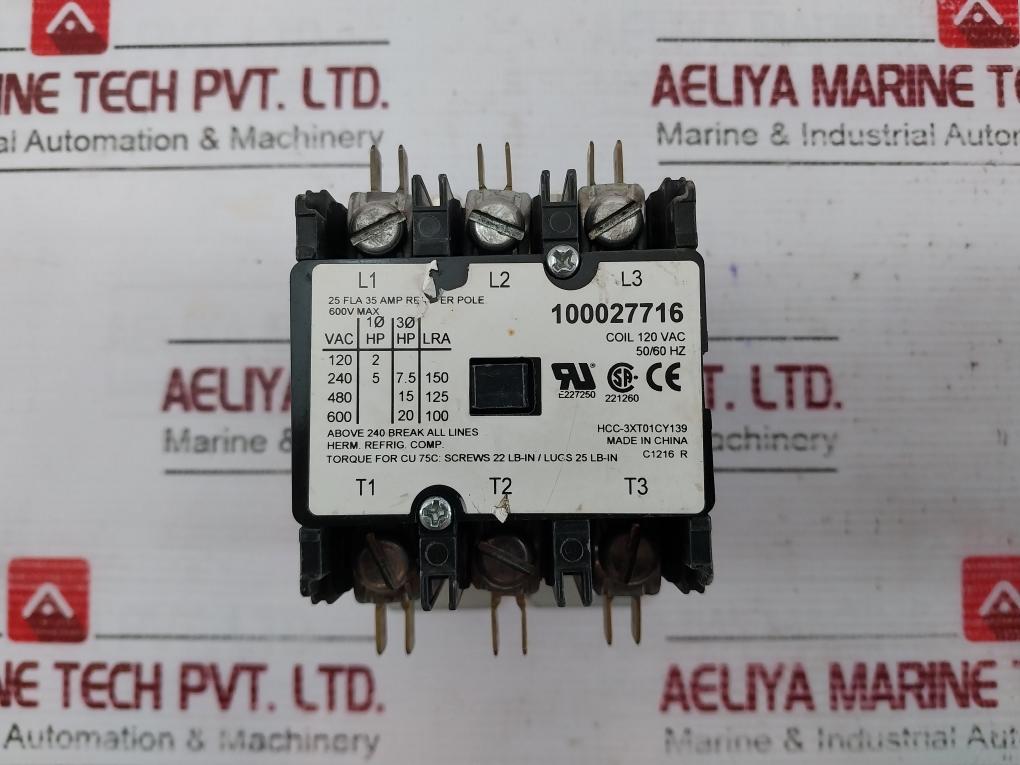 Hartland Controls Hcc-3Xt01Cy139 Contactor Coil 120Vac 50/60Hz 600V Max