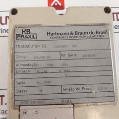Hartmann & Braun 960.200.20 Tni Current Transducer 110V 60Hz
