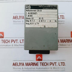 Hartmann & Braun Eta 25 Measuring Transducer Kl. 1;2 5a Kl. 1;3 1a 60hz