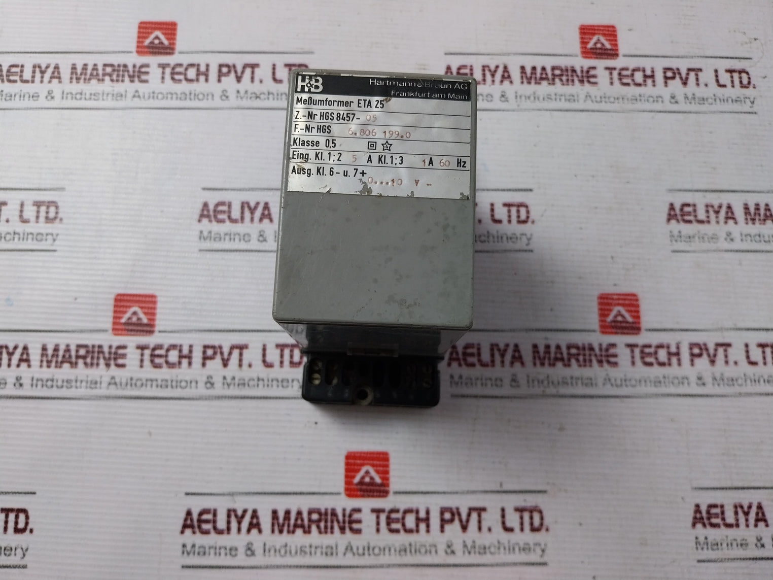 Hartmann & Braun Eta 25 Measuring Transducer With Base Hgs 8457-05