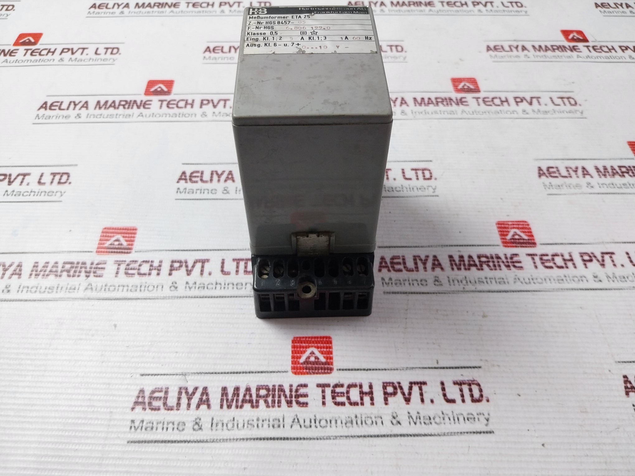 Hartmann & Braun Eta 25 Measuring Transducer With Base Hgs 8457-05