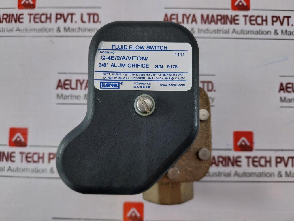 Harwil Q-4e/2/a/viton Fluid Flow Switch 3/8” Alum Orifice