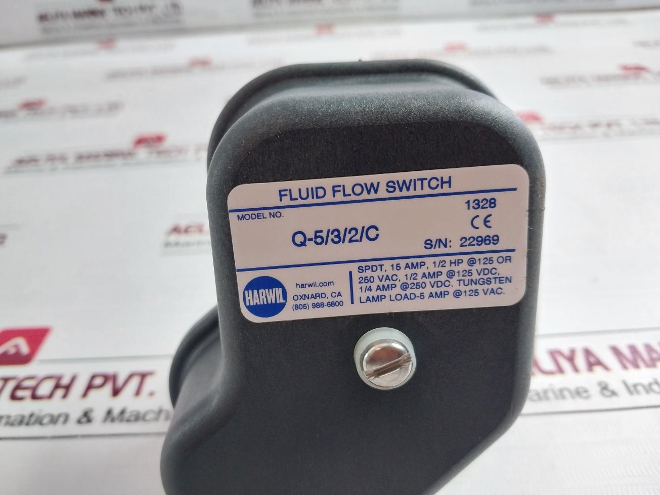 Harwil Q-5/3/2/C Fluid Flow Switch 250Vac 1/2Amp A018A