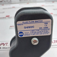 Harwil Q-5/3/2/C Fluid Flow Switch 250Vac 1/2Amp A018A