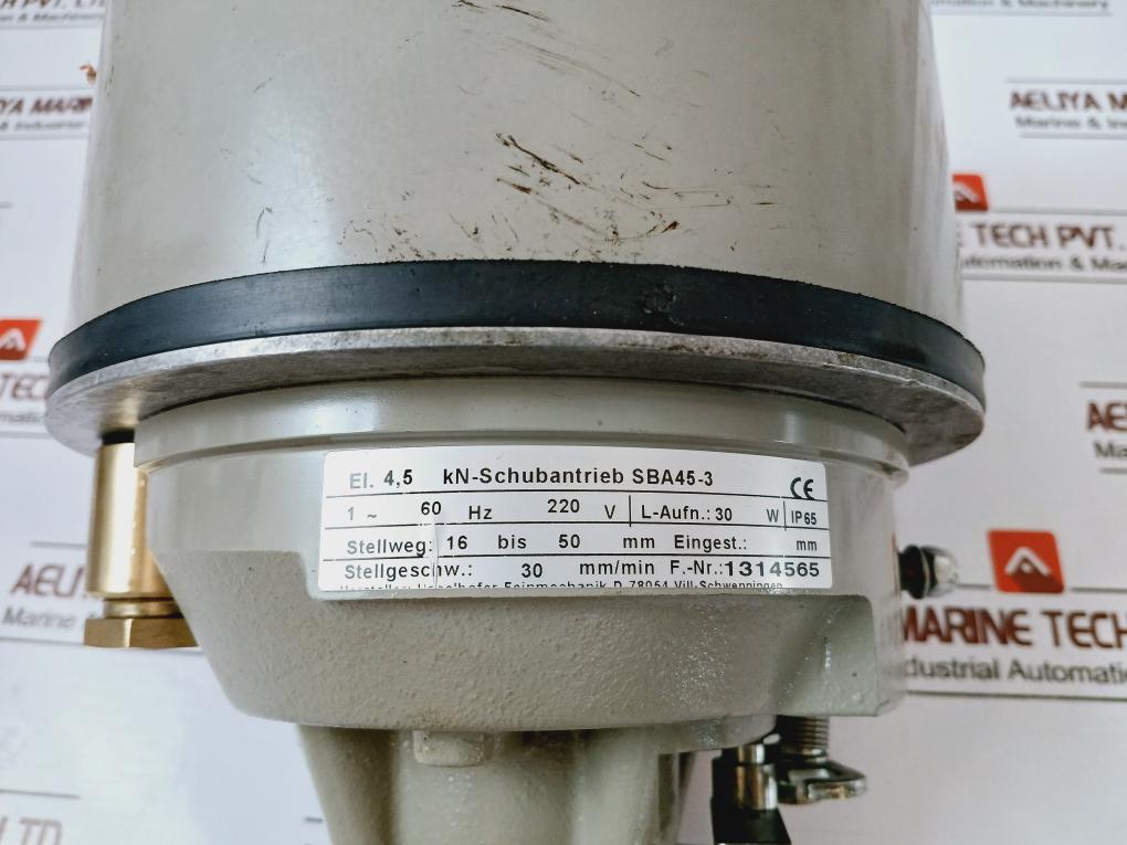 Haselhofer Feinmechanik Sba45-3 Actuator For Regulating Valve 220v 30w