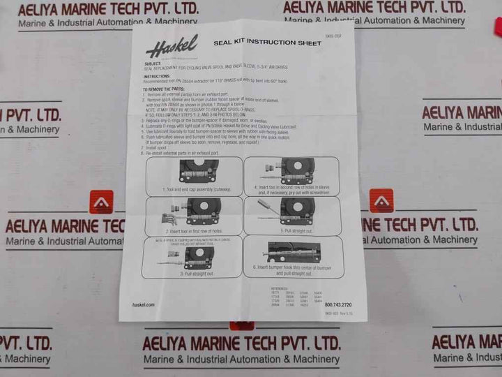 Haskel 17329 Air Cycling Seal Kit 30292995