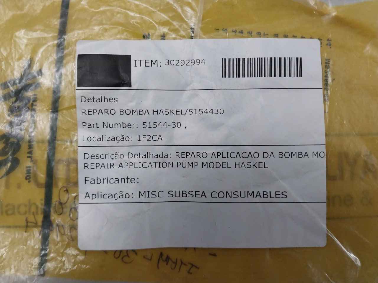 Haskel 51544-30 Pump Repair Seal Kit Ms24665-90 5008-131H