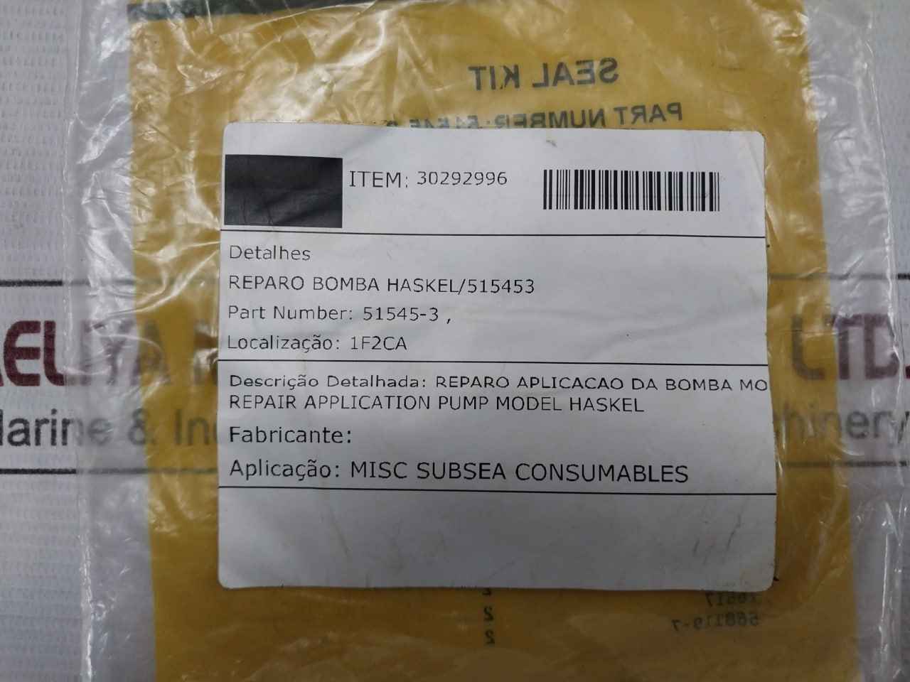 Haskel 51545-3 Air Drive Seal Kit Ski-001