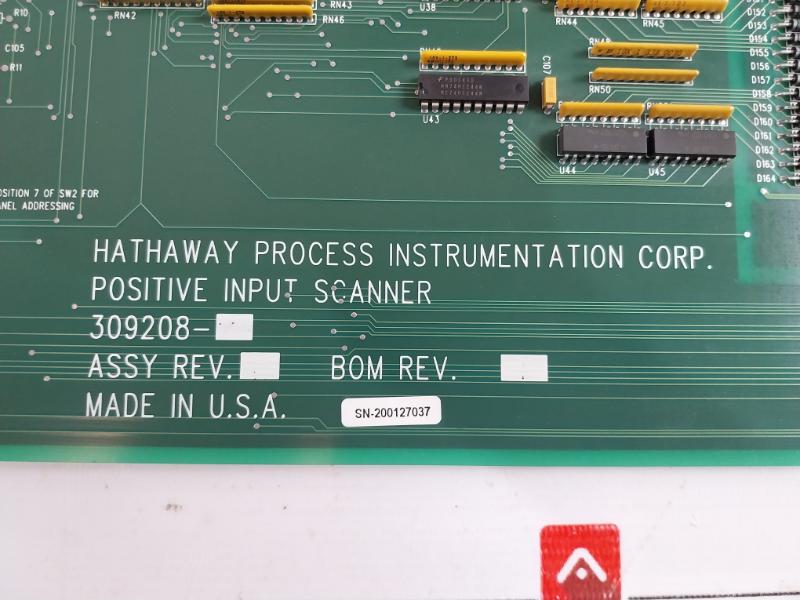 Hathaway Process 309208 Module Positive Input Scanner Pc Board Rev B 509208