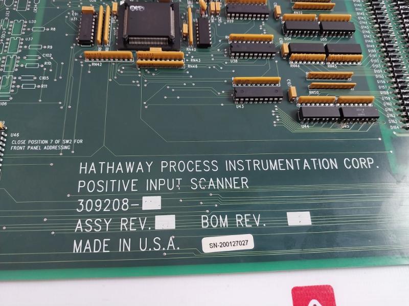 Hathaway Process 309208 Positive Input Scanner 806434 001 Rev: B