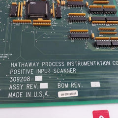 Hathaway Process 309208 Positive Input Scanner 806434 001 Rev: B