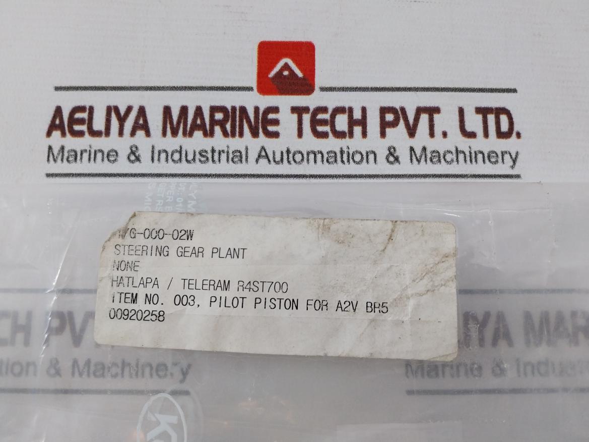 Hatlapa Pilot Piston For Steering Gear A2V Br5 R4St700