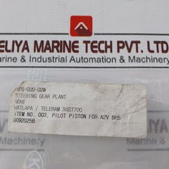 Hatlapa Pilot Piston For Steering Gear A2V Br5 R4St700
