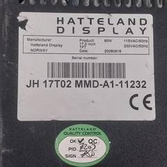 Hatteland Display 17,0 Inch Monitor Tft 115Vac/60Hz -7.690 Kg