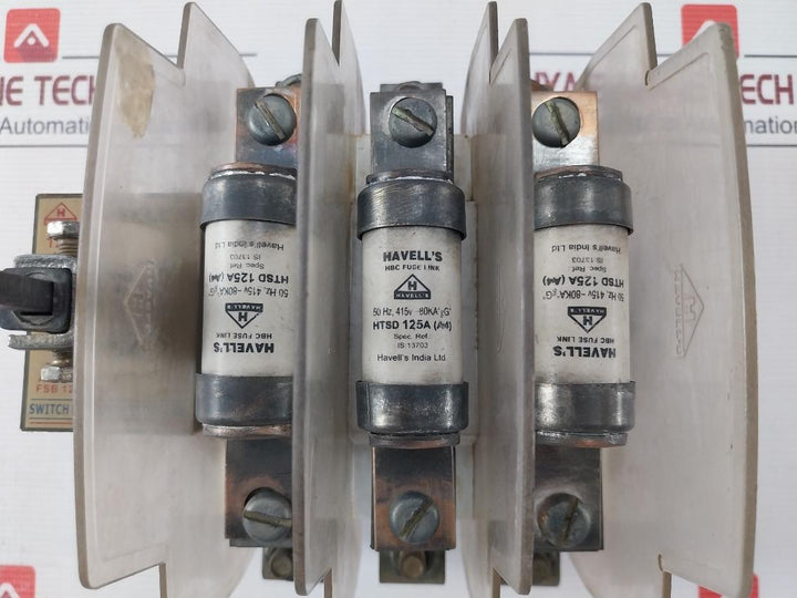 Havell's Fsb 125 Switch Disconnector Fuse Unit 125A 50Hz, 415V-80Ka Gg