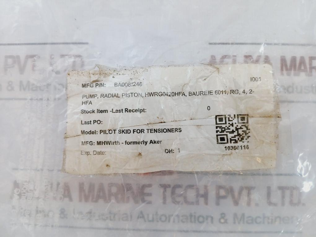 Hawe Hydraulik Rg 4,2-hfa Radial Piston Pump Type Rg Ba0062246 335 Bar 1260251