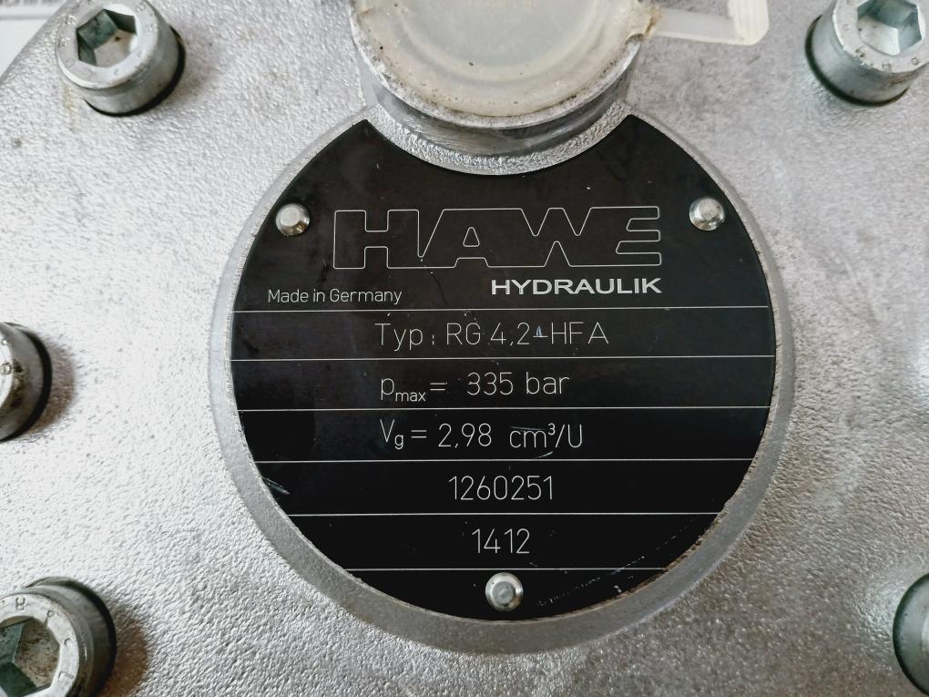 Hawe Hydraulik Rg 4,2-hfa Radial Piston Pump Type Rg Ba0062246 335 Bar 1260251