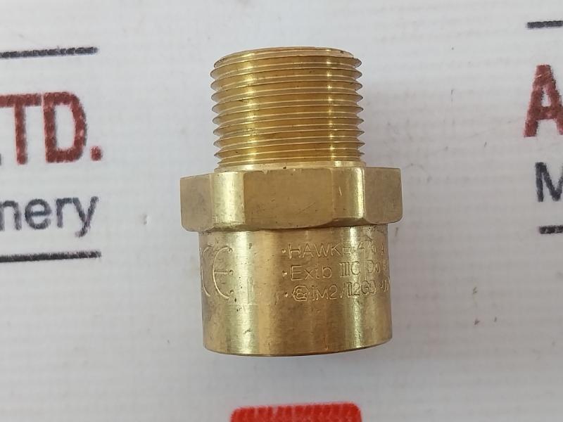 Lot of 2X Hawke 476/1A/M20/1/2NPT Cable Gland M20 Male x 1/2in Adapter