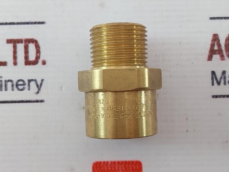 Lot of 2X Hawke 476/1A/M20/1/2NPT Cable Gland M20 Male x 1/2in Adapter