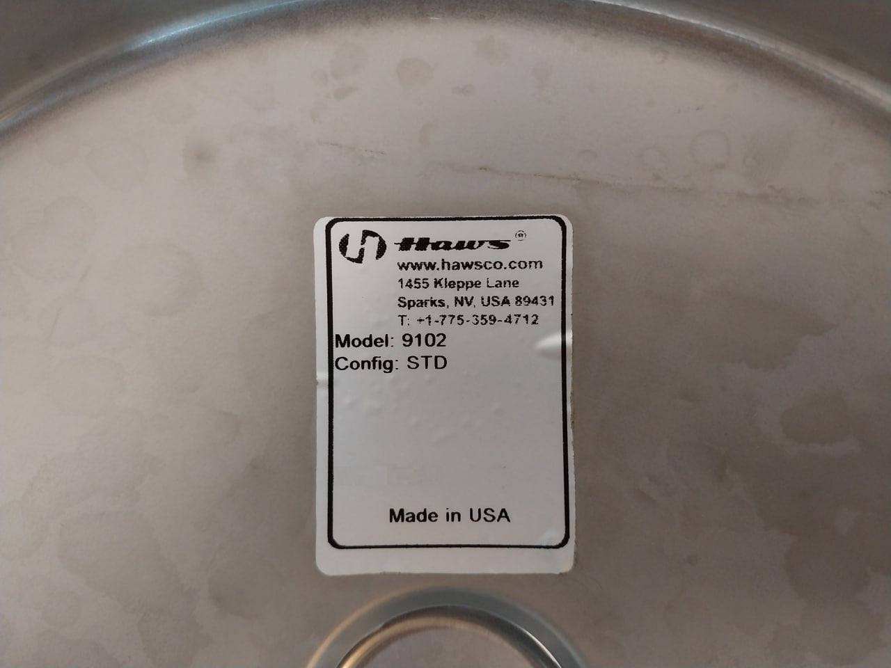 Haws 9102 Stainless Steel Dust Cover 0002080227.D Rev. 3