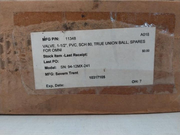Hayward Tbh1150Astv0000 Tbh Series Ball Valves True Union 1-1/2” Pvc Fpm