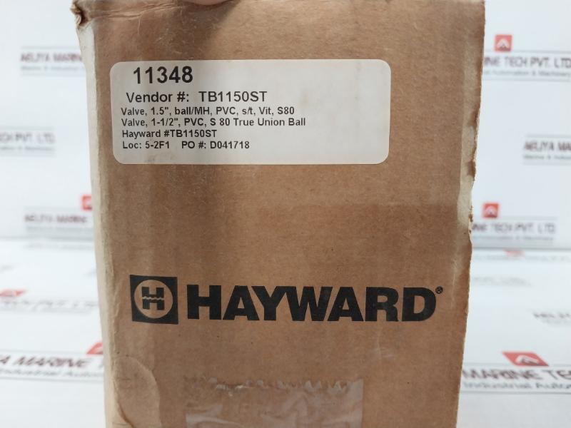 Hayward Tbh1150Astv0000 Tbh Series Ball Valves True Union 1-1/2” Pvc Fpm